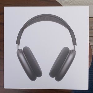 Apple AirPods Max Space Grey With Black Headband.